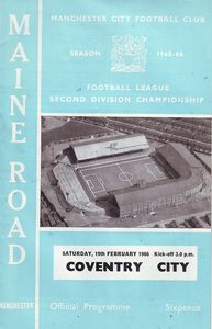 Manchester City v Coventry City 1965/66
